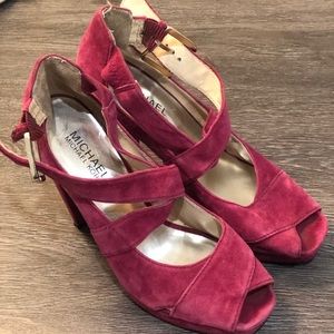 SOLD - Michael Kors Vintage Fuchsia Suede